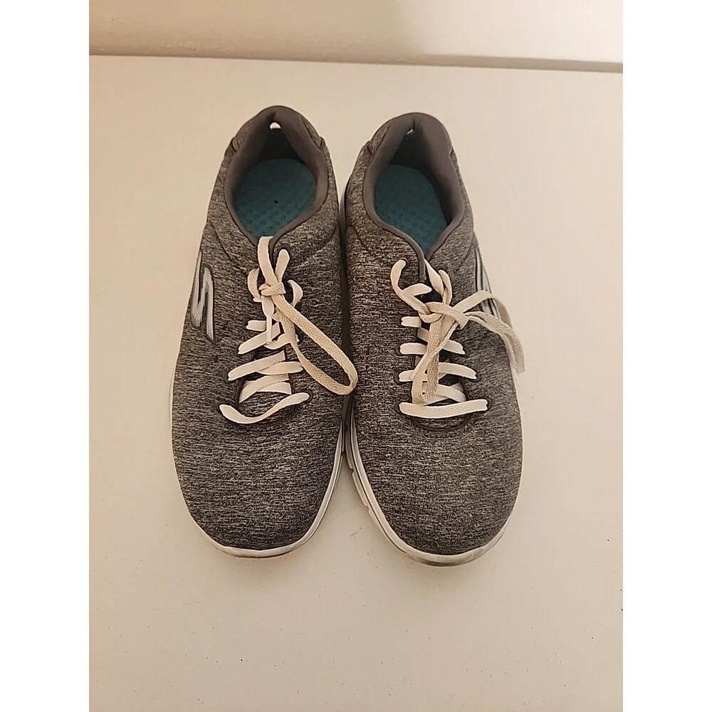 Skechers Gray Lightweight Memory Foam Sneakers Size 9.5